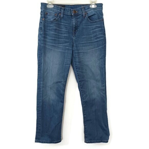 J. Crew Denim - J. Crew Women's Vintage Cropped Jeans Size 29 Straight Leg Medium Wash Mid Rise